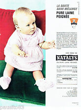 ADVERTISEMENT ADVERTISING 096 1963 Natalys layette baby pure wool combed childcare
