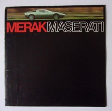 MASERATI MERAK orig 1972 Sales Brochure - Italian & English Text