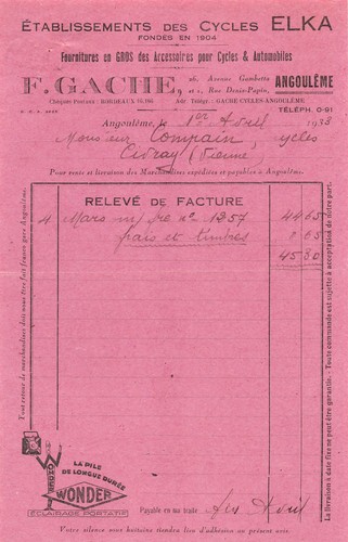 1932 etab des cycles - etab, f