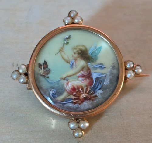 Ancienne broche 18k - ,