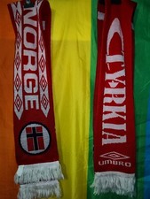 Lot de deux écharpes de football Umbro Norway Norge