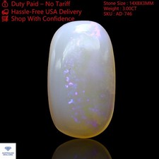 Cabochon ovale naturel opale de feu pierre semi-précieuse 3,00 cts 14 x 8 x 3 mm
