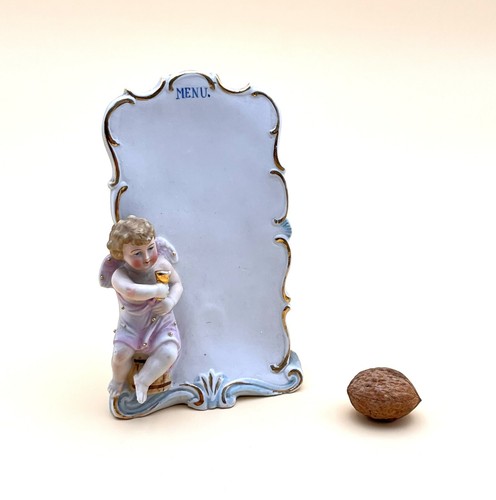 Ancien porte menu biscuit - ancien, en