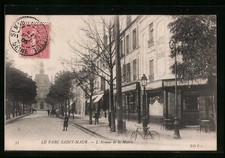 Old postcard Le Parc Saint-Maur, L ́Avenue de la Mairie 1905 