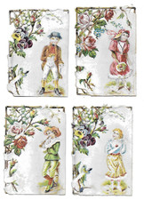 4 Anciens Chromos Découpis