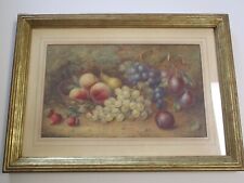 RICHARD SEBRIGHT PAINTING ANTIQUE 19TH CENTURY STILL LIFE FRUIT LISTED ARTIST