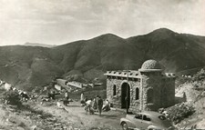 SPAIN PORTBOU PORT BOU card The Spanish border suitcases large building