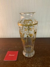 Antique Baccarat Crystal Gold Decor Vase
