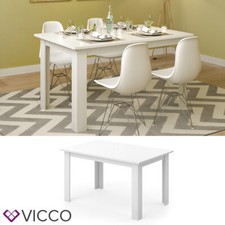 Table à manger Table de salle à manger Salon Table de cuisine Karlos Blanc Vicco