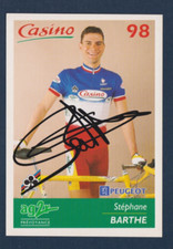 CYCLING cycling card STEPHANE BARTHE Champion of France CASINO AG2R Signed