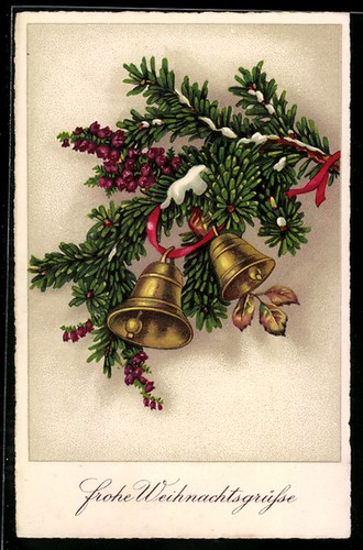 Branche sapin avec cloches - branche,