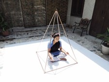 3 Feet Nubian Pyramid for Healing & Meditation with 1/2" copper tubes+connectors