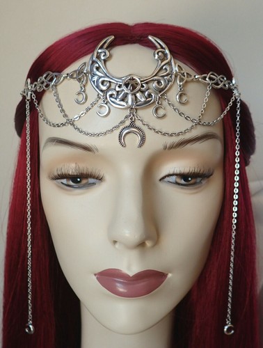 Crescent moon silver celtic - crescent,