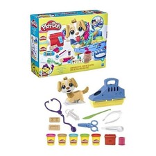 PLAY-DOH - Coffret - Le cabinet vétérinaire avec chien, mallette, 10 outils et 5