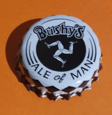 BUSHY'S brewery beer bottle top crown cap Isle of Man Manx TT motorbike racing