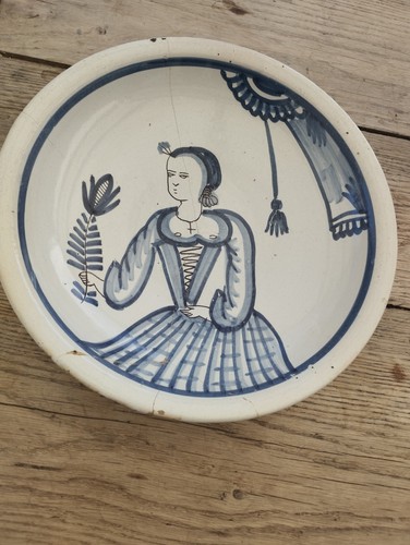 Plat faience delft a - plat,