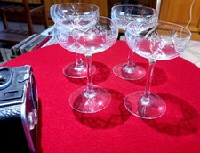 Verres à Champagne XXe en Crystal lot de 4