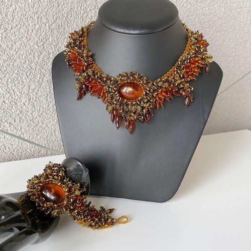 Collier ambre perles bijoux