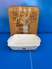 Plat a Gratin en terre cuite vintage Provincial Bouquet 1987 JMP STONEWARE NEUF