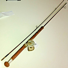 ancienne canne à pêche en bambou refendu pezon et Michel  2 brins 2m20 (n°5 )