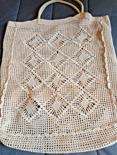 old handmade crochet tote bag / R 18