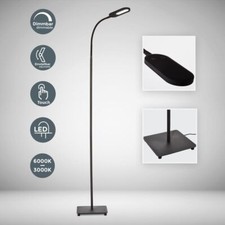 Lampe sur pied LED Lampadaire modern 8W luminosité dimmable réglable TOUCH noire
