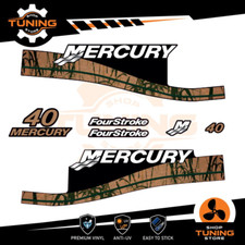 Kit d'autocollants pour moteur hors-bord Mercury 40 Ch - Four Stroke Mimétique B