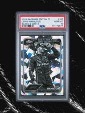 2024 Topps Chrome Sapphire F1 #165 Lewis Hamilton B&W /15 PSA 10