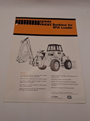Case backhoe for w14 loader - backhoe,