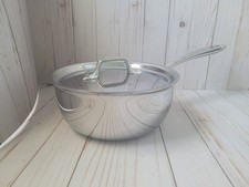 New All Clad G5 Graphite Core 2.5 qt Polished 5-py Stainless Steel Saucier & Lid