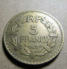 Pièce de 5 FRANCS LAVRILLIER 1940