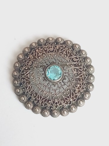 Broche ancienne filigrane - broche,