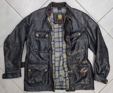 Belstaff Brown Leather PANTHER Jacket Size ExtraLarge Jacket Jacket XL Vintage