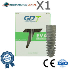 GDT Dental EVA Titanium Fixture Reverse-Tapered Neck Mountless Int Hex 2.42mm