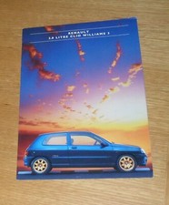 Renault Clio Williams 3 Brochure 1995