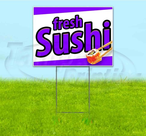 Fresh sushi 18x24 yard sign - fresh,
