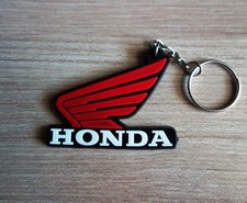 HONDA Wing Red Keychain Keyring Rubber Car Motorcycle Bike Collectible Gift New