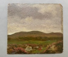 Paysage, huile sur carton