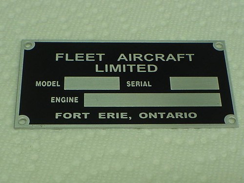 Plaque données avion - plaque,