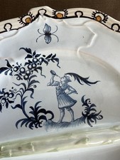 PLAT A ASPERGES EN FAIENCE