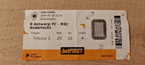 Ticket 2024 royal antwerp - 2024,