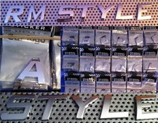 3D Chrome Inscription Lettre Autocollant Texte Personnalisable Chiffres Signes