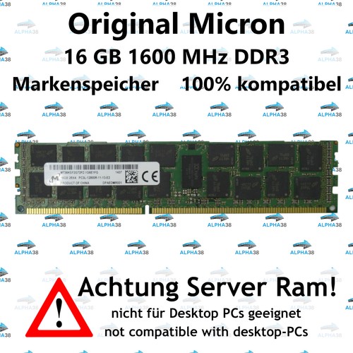 Rdimm ecc reg - 16, ddr3-1600
