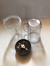 magic bullet replacement parts screw on blade and 2 Cups