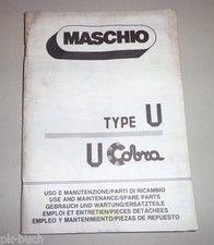 Operating Instructions / Parts Catalog / Spare Parts Maschio Type U Cobra Floor Milling