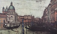 Bernard Buffet: The Grand Canal of Venice, Signed Lithograph, 1966
