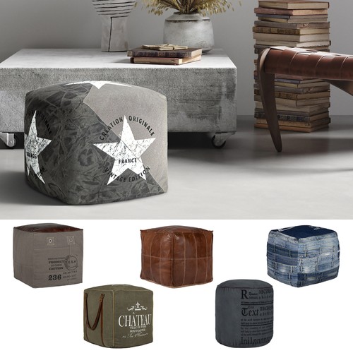 Siège cube tabouret pouf - , pour
