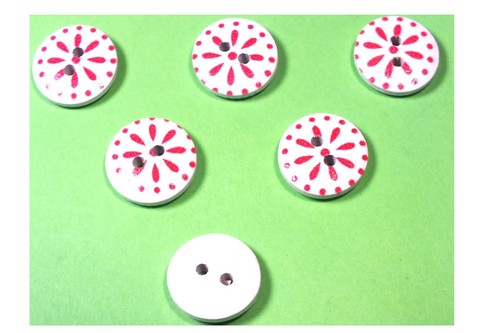Lot boutons bois rond - lot, :