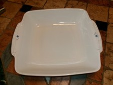 Plat a Gratin  carré en terre cuite vintage Provincial Bouquet  STONEWARE NEUF