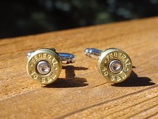 .40 CALIBRE Boutons De Manchette -- Munitions En Laiton Smith Et Wesson
